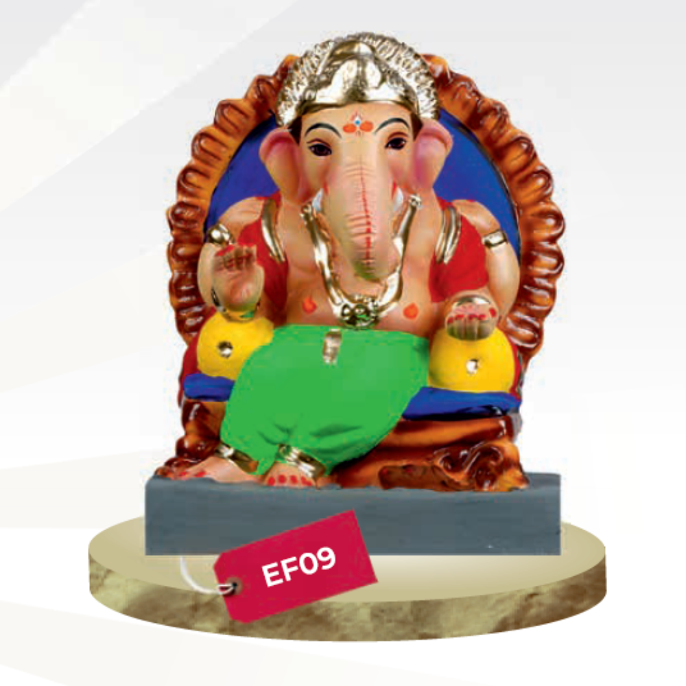 Eco-Friendly 8" Ganesh Immersion Idol Green 300009