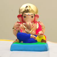eco-friendly clay ganesh idol 6in