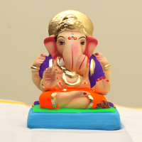 eco-friendly clay ganesh idol 6in