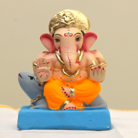 eco-friendly clay ganesh idol 6in