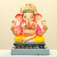 eco-friendly red soil ganesh idol 15in
