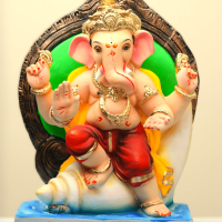 eco-friendly ganesh idol 21in paper mache