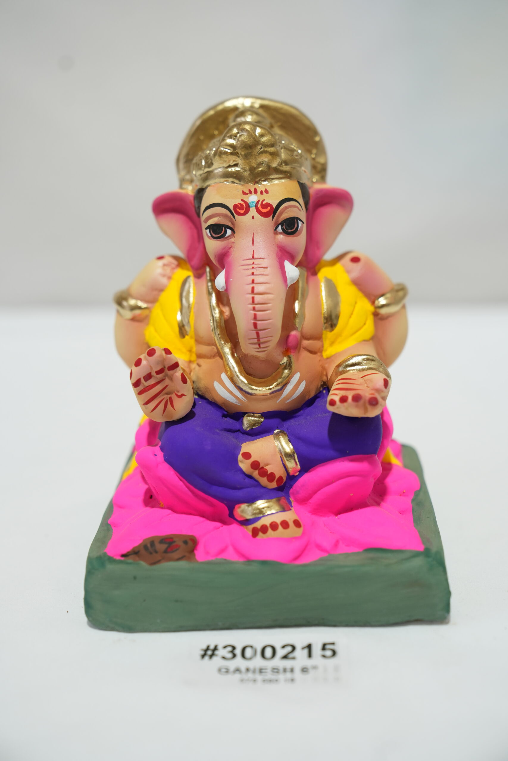 eco-friendly clay ganesh idol 6in