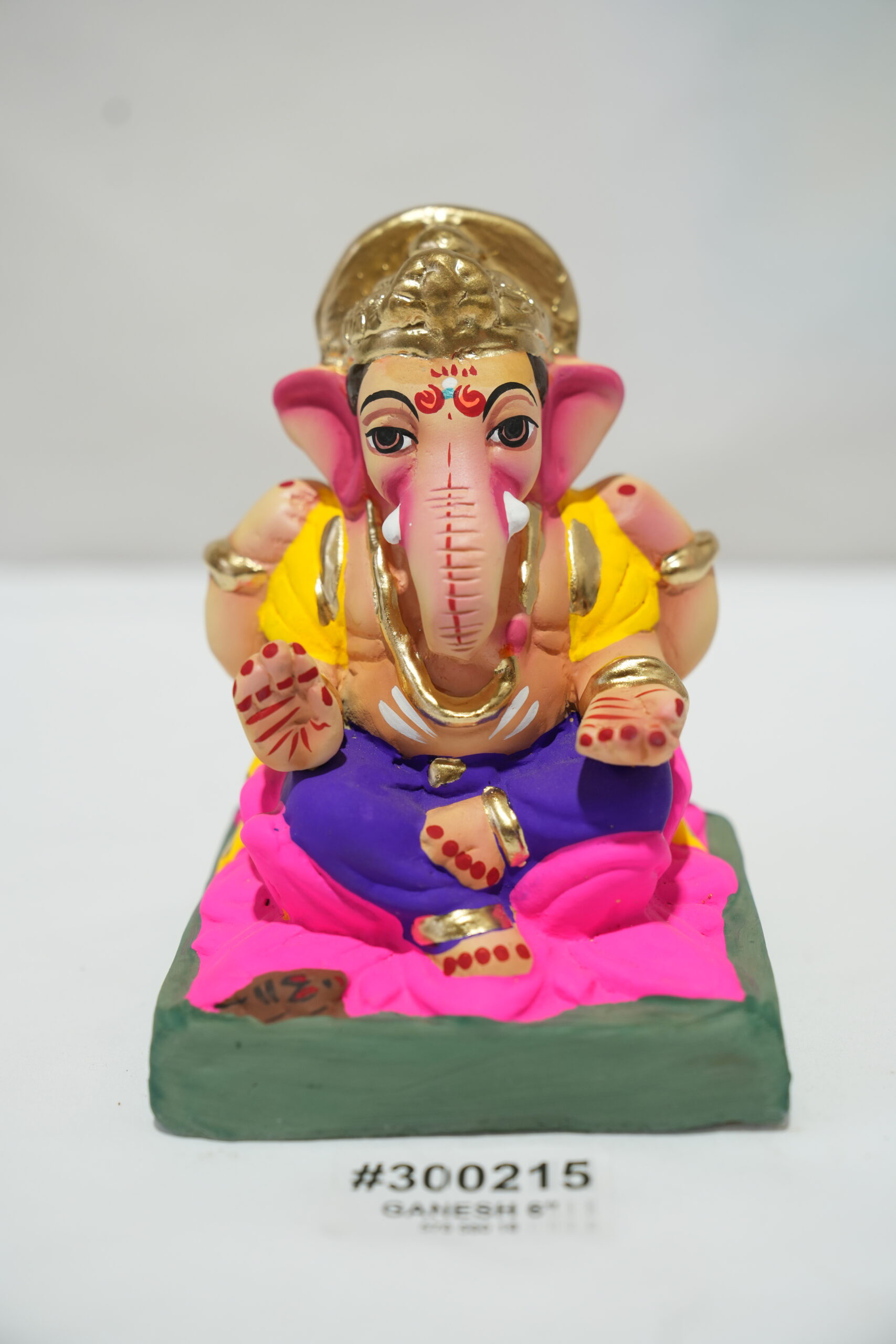 eco-friendly clay ganesh idol 6in - Image 4
