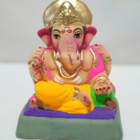 eco-friendly clay ganesh idol 6in