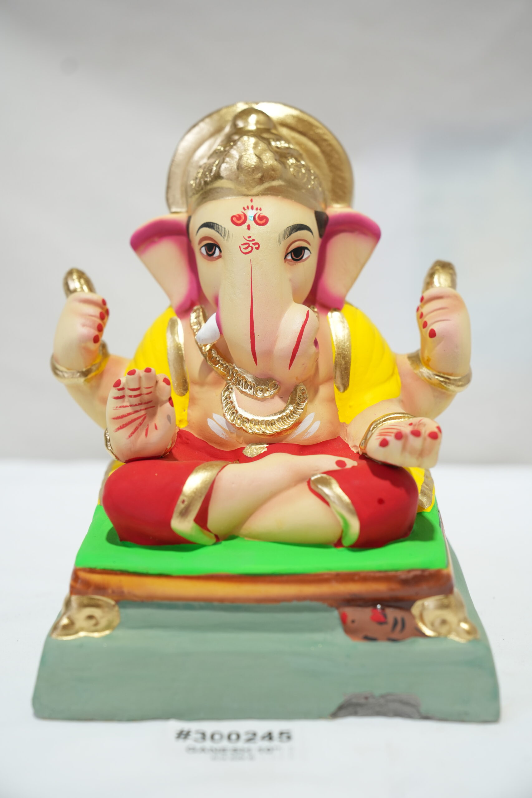 eco-friendly clay ganesh idol 10in - Image 7
