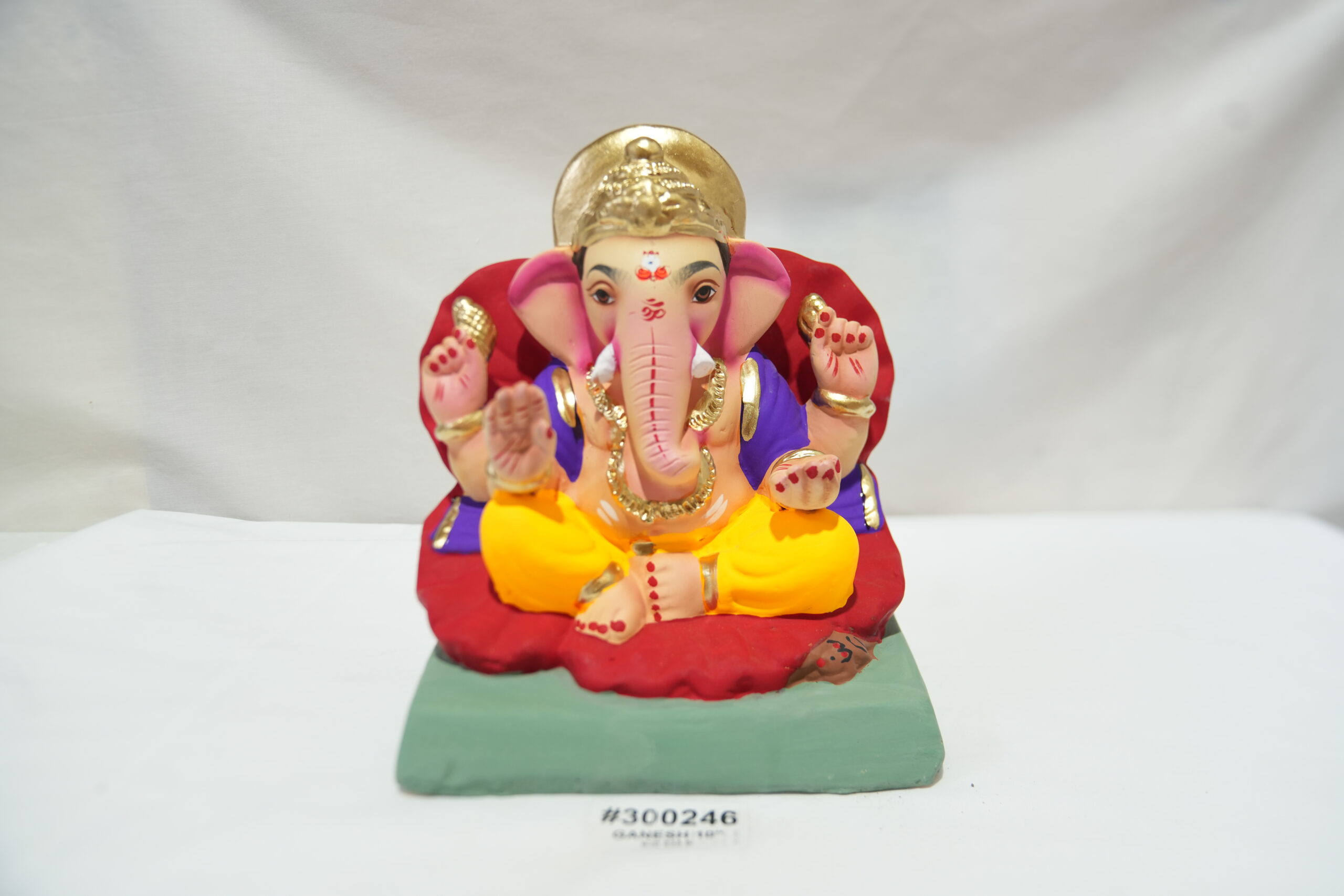 eco-friendly clay ganesh idol 10in