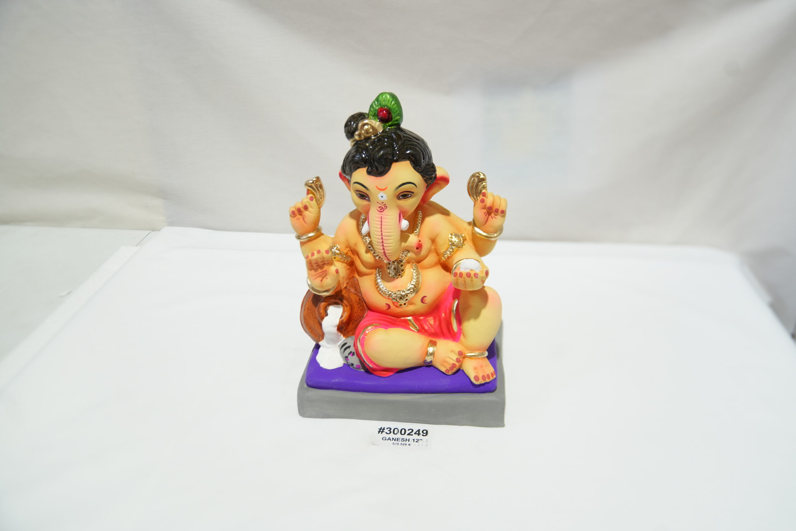 eco-friendly clay ganesh idol 12in