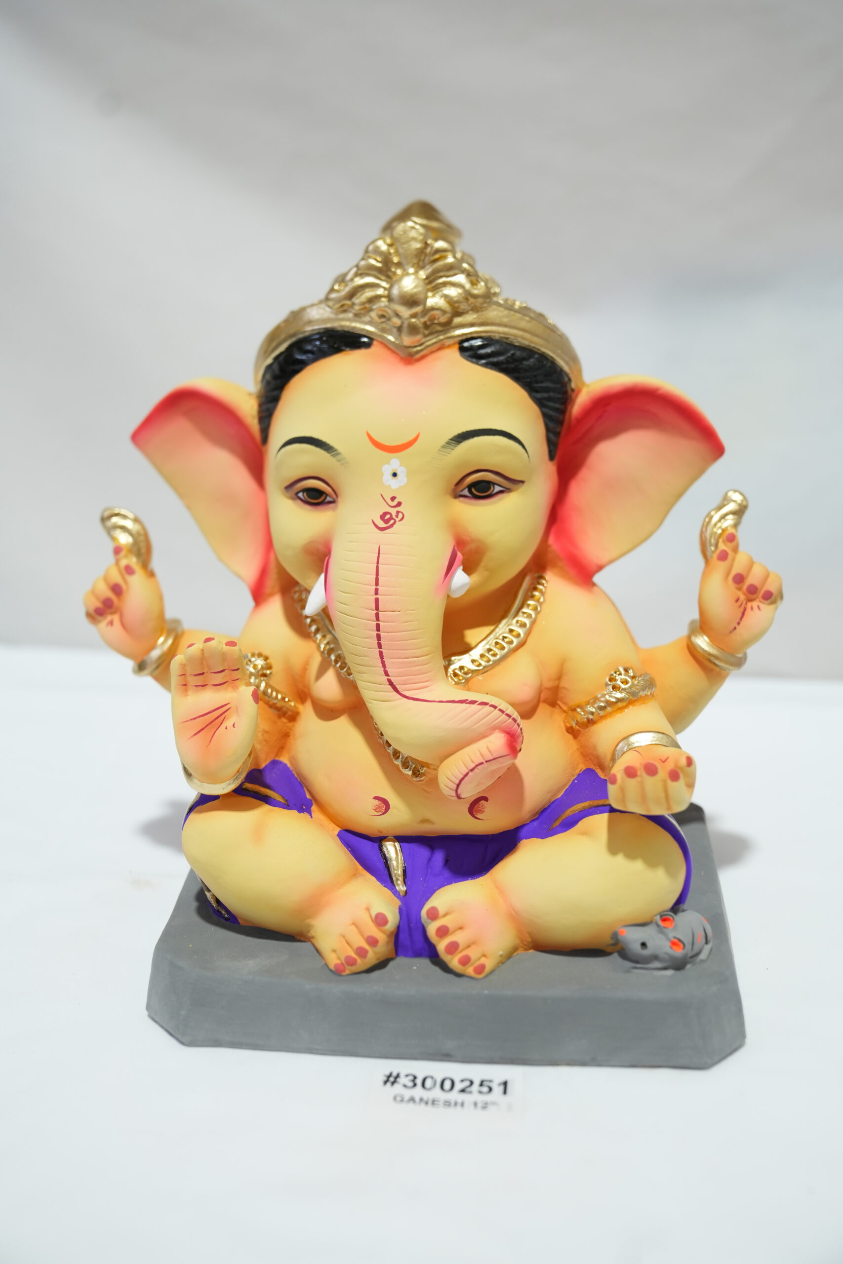 eco-friendly clay ganesh idol 12in