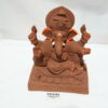 eco-friendly clay ganesh idol 12in red soil