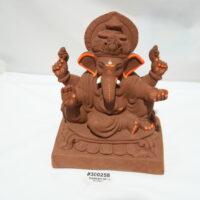 eco-friendly clay ganesh idol 12in red soil