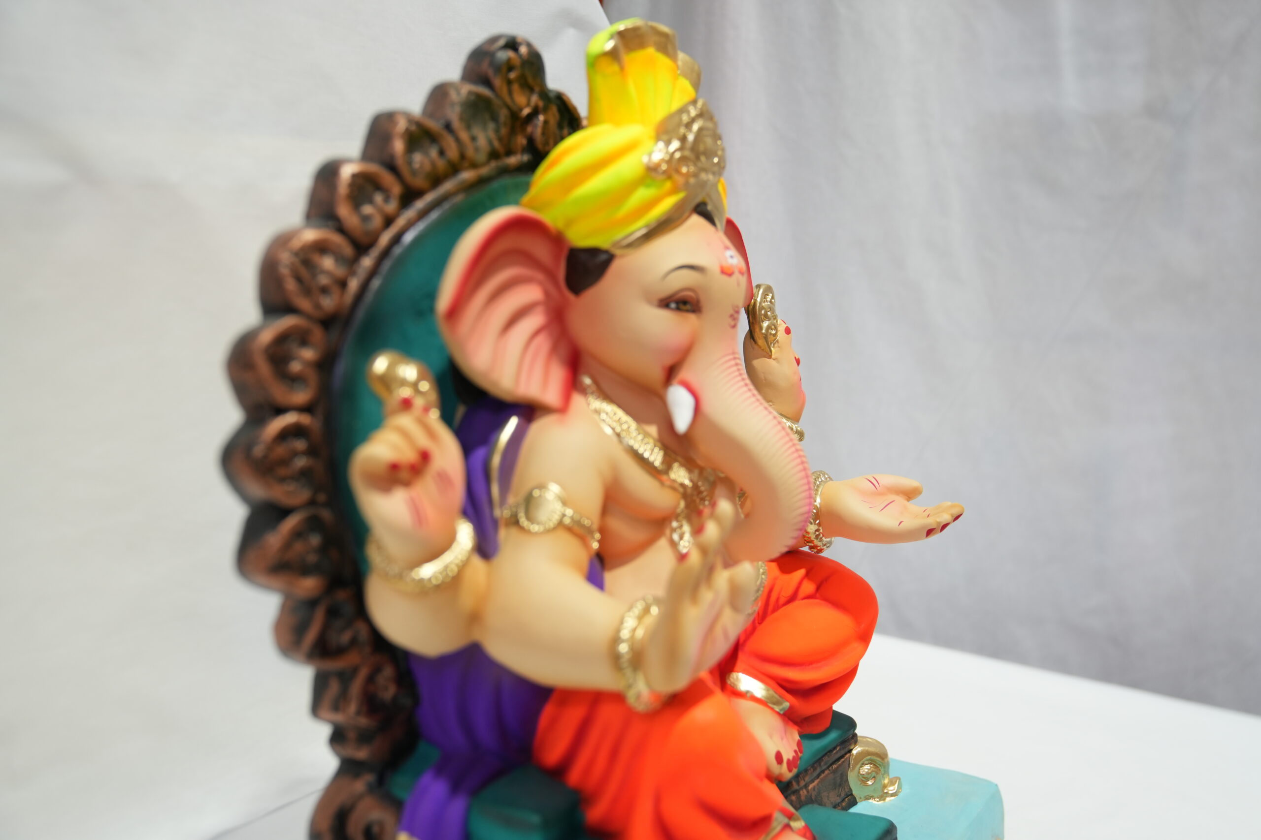 eco-friendly clay ganesh idol 21in - Image 4