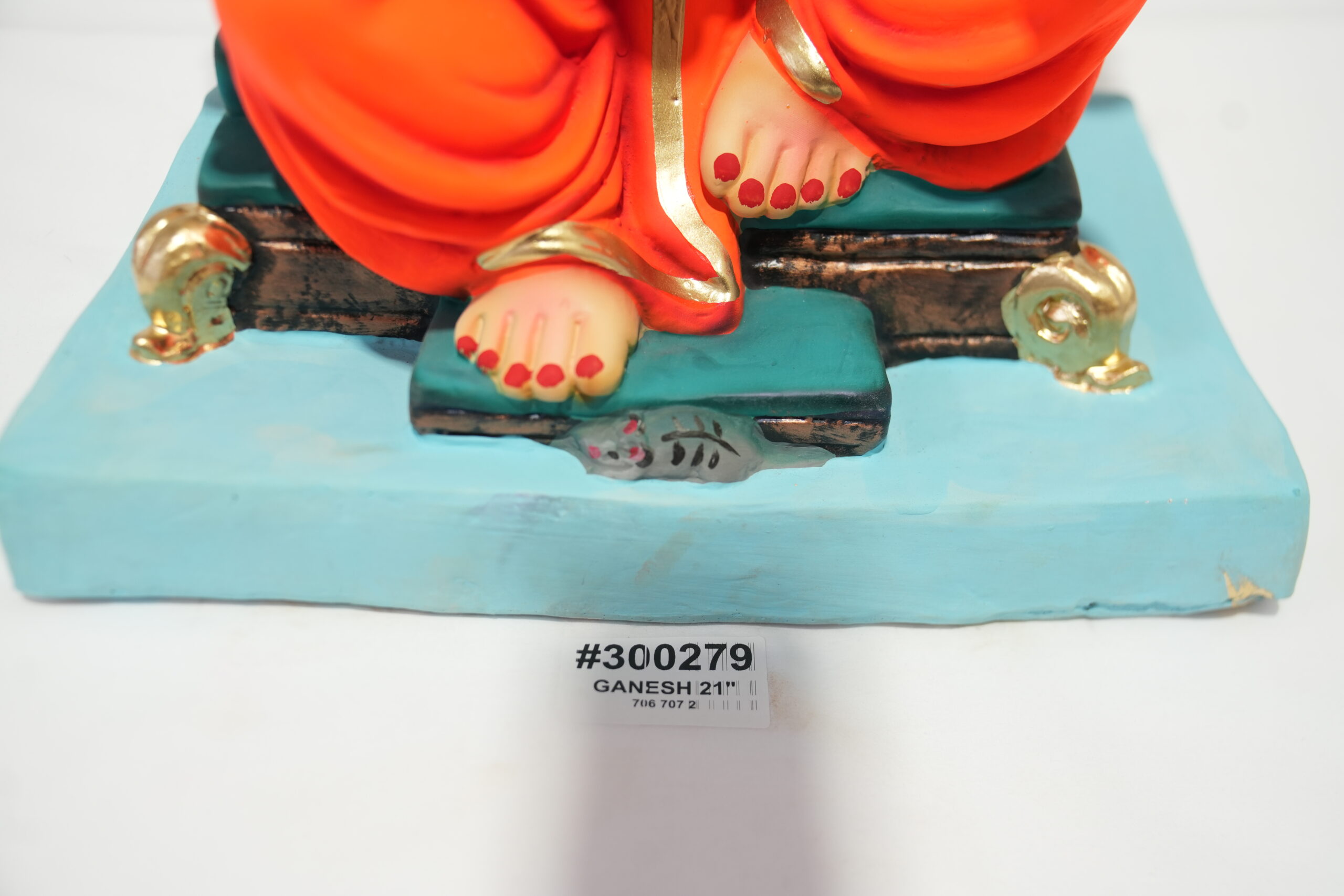 eco-friendly clay ganesh idol 21in - Image 7